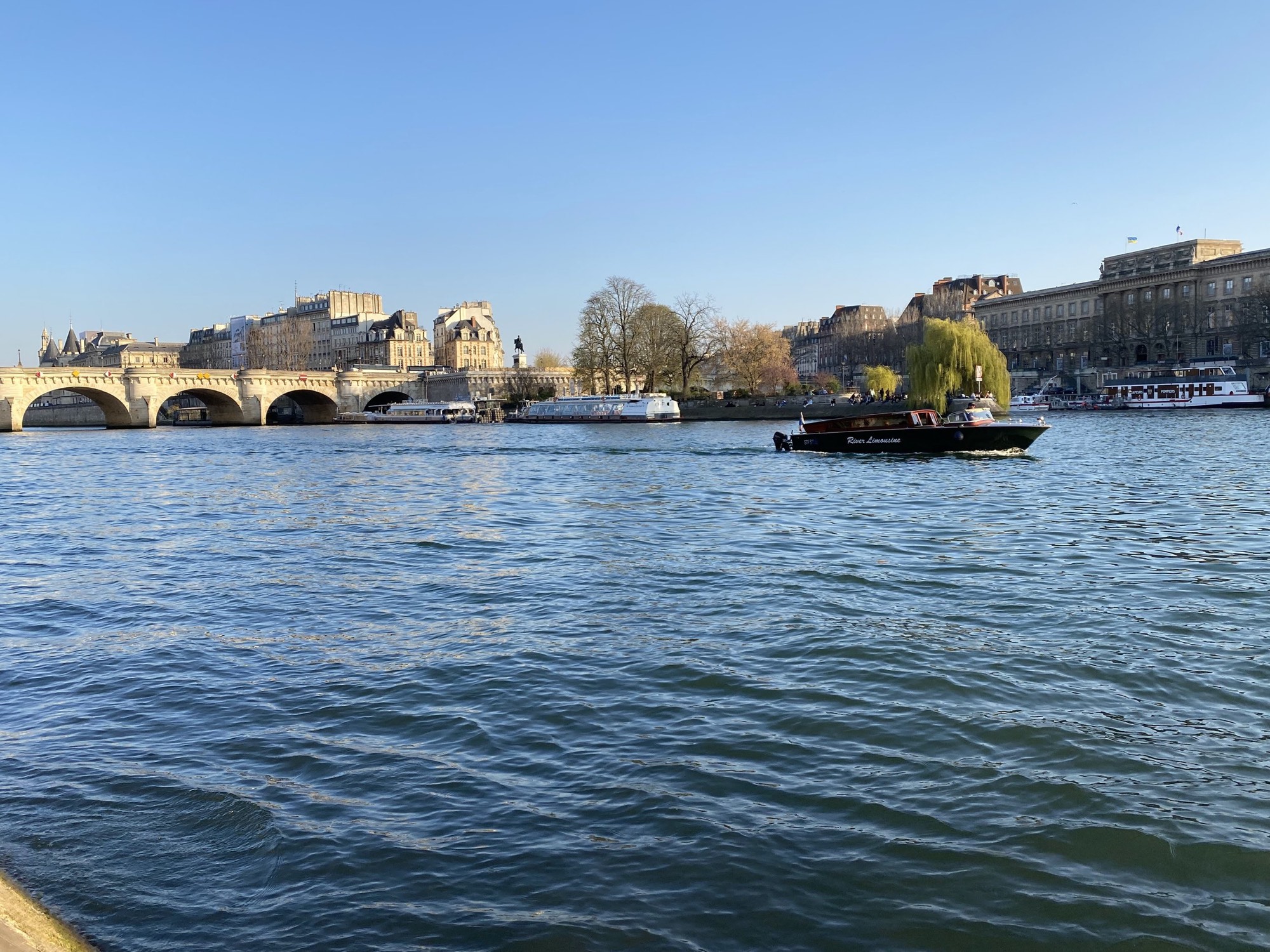 Boats on the Seine in front of the Pont Neuf, Paris